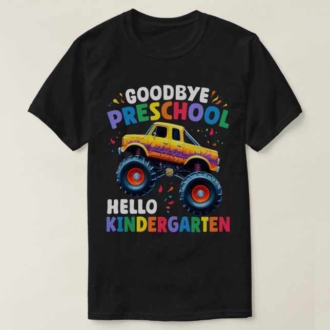 T-shirt Adieu Camion Monster de l'école maternelle (Design devant)