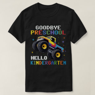 T-shirt Adieu Camion Monster de l'école maternelle T rex G