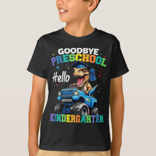 T-shirt Adieu Camion Monster de l'école maternelle T rex G