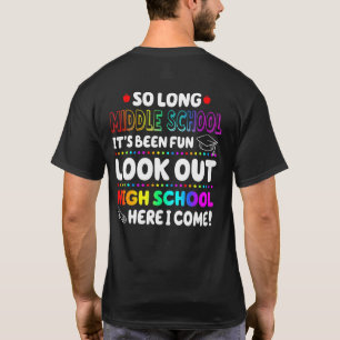 T-shirt Adieu collège, lycée, j'arrive diplômé
