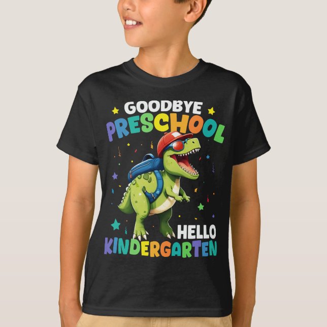 T-shirt Adieu Diplôme préscolaire Dinosaur T rex (Devant)