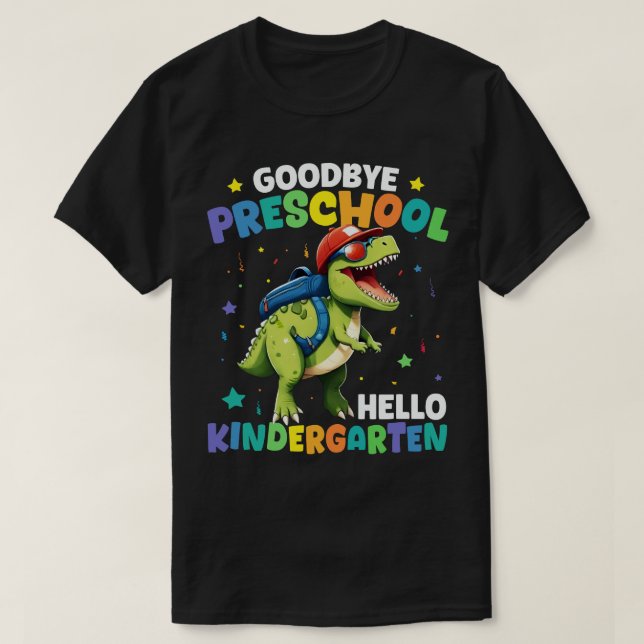 T-shirt Adieu Diplôme préscolaire Dinosaur T rex (Design devant)