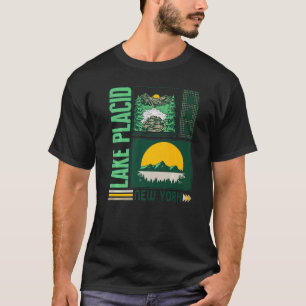 T-shirt Adirondack Mountains Lake Placid New York Vintage