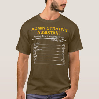T-shirt Adjoint administratif Nutrition Facts Cadeau Admi