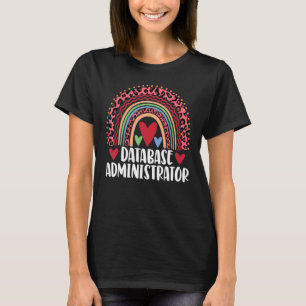 T-shirt Administrateur de base de données Rainbow Leopard 