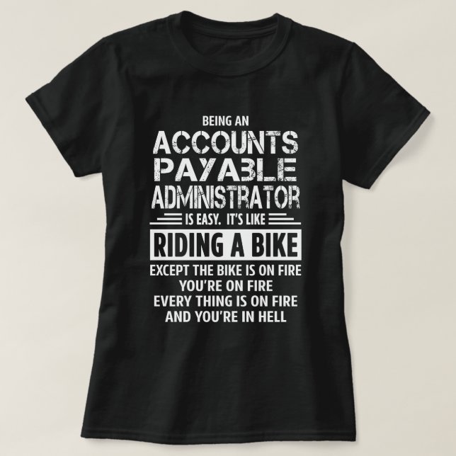 T-shirt Administrateur des comptes fournisseurs (Design devant)