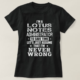 T-shirt Administrateur Lotus Notes