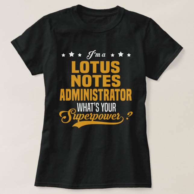 T-shirt Administrateur Lotus Notes (Design devant)