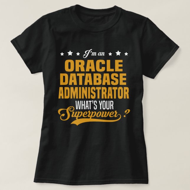 T-shirt Administrateur Oracle Database (Design devant)