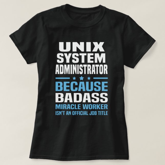 T-shirt Administrateur système UNIX (Design devant)