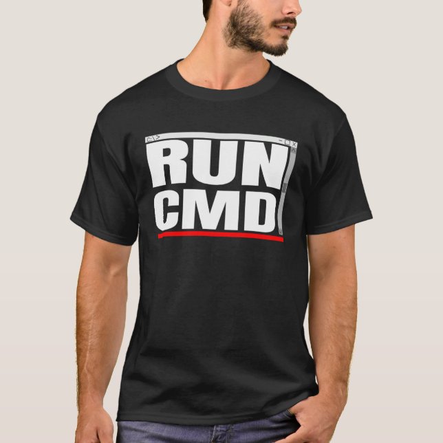 T-shirt Admins Programmers Run CMD (Devant)