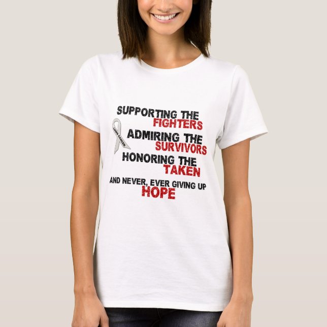 T-shirt Admirer de soutien honorant le CANCER du POUMON 3 (Devant)