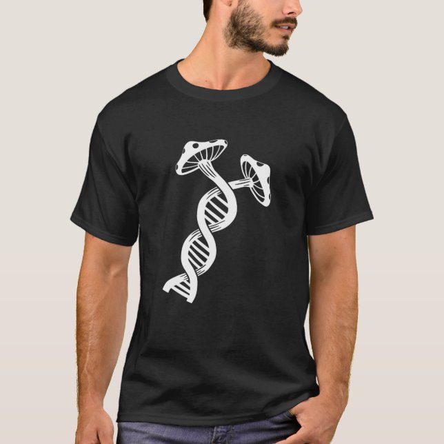 T-shirt ADN des champignons - Chasse aux champignons de ch (Devant)