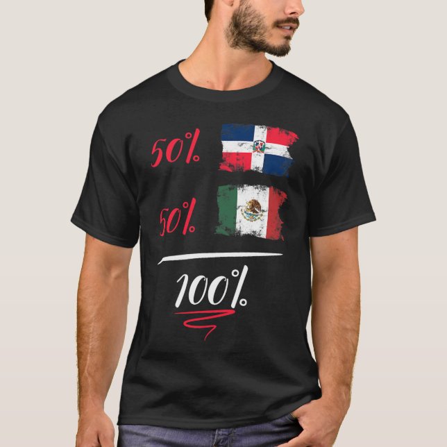 T-shirt ADN Pride Du Patrimoine Dominicain Et Mexicain Dem (Devant)
