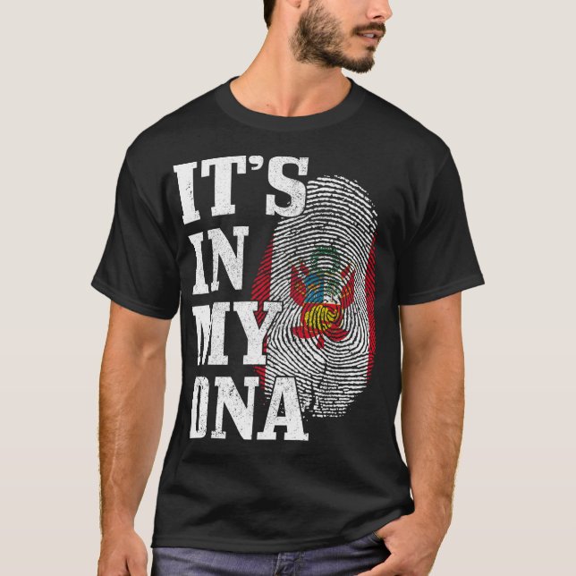 T-shirt ADN Pride Du Patrimoine Dominicain Et Mexicain Dem (Devant)