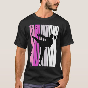 T-shirt Ado Pink Karate Anniversaire Silhouette Motivation