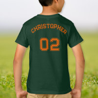 Ado Toddler Boy Girl Nom Jersey Numéro vert