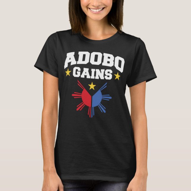 T-shirt Adobo Gains Funny Filipino Philippine Drapeau Sole (Devant)