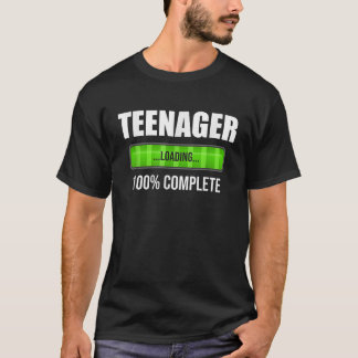 T-shirt Adolescent Chargement 100 Achevé 13 ans Anniversai