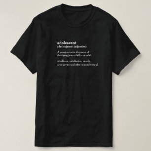 T-shirt adolescent de coutume de définition de