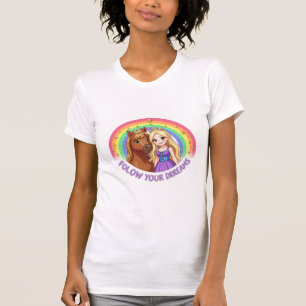 T-shirt ADOM Premium "Suivez vos rêves" Femmes minimaliste