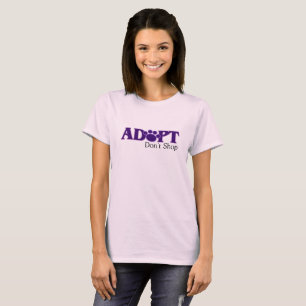 T-shirt Adopt ne font pas des emplettes pièce en t pour