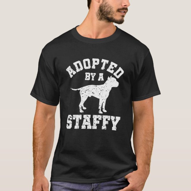 T-shirt Adopté Par Le Staffordshire Bull Terrier (Devant)