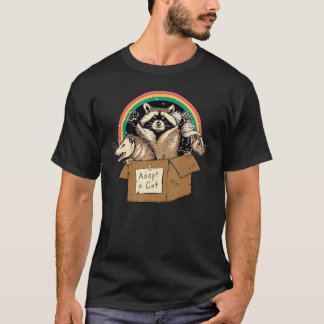 T-shirt Adopter des chats interdits dans un carton ratons