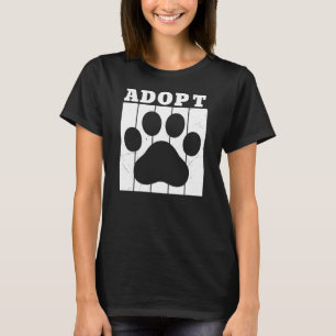 T-shirt Adopter en noir et blanc