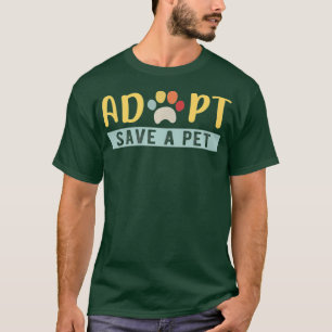 T-shirt Adopter enregistrer un animal de compagnie Chat et