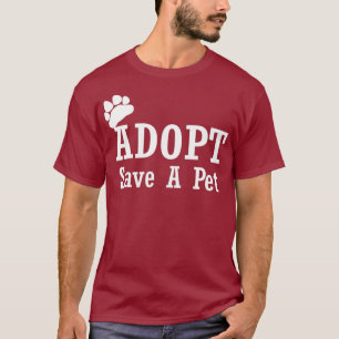 T-shirt Adopter Enregistrer un animal de compagnie secourt