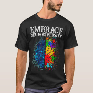 T-shirt Adopter la Neurodiversité Cerveau TDAH Autisme Sen
