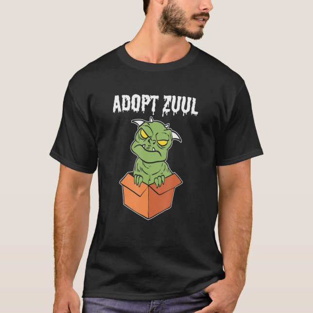 T-shirt Adopter le propriétaire du chien Zuul (Devant)