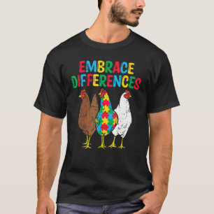 T-shirt Adopter les différences 3 Poulets Puzzle Sensibili