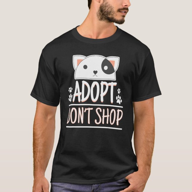 T-shirt Adopter Ne pas Acheter Animaux de compagnie Sensib (Devant)