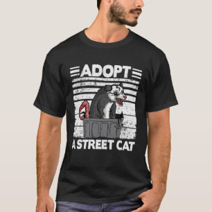 T-shirt Adopter un chat de rue Opossum Mème Trash Possum  