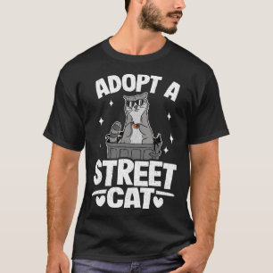 T-shirt Adopter un chat de rue raton laveur détritus ordur