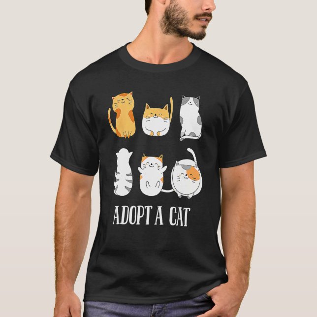T-shirt Adopter Un Chat Happy Foster Adopter Kitten Adopti (Devant)