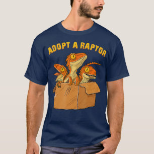 T-shirt Adopter un raptor drôle tee la plupart des animaux