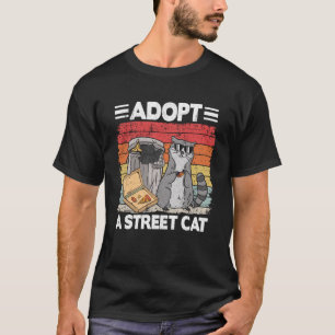 T-shirt Adopter Un Street Cat Poubelle Poubelle Panda Pizz