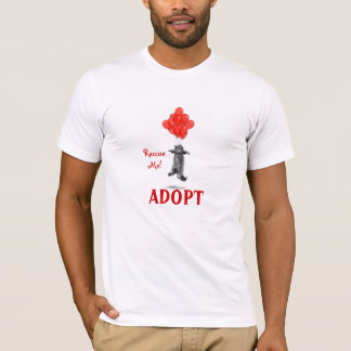 T-shirt ADOPTEZ la pièce en t unisexe de ballons de rouge