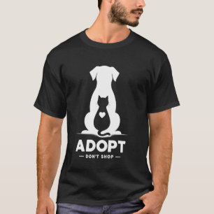 T-shirt Adoptez Ne Faites Pas D'Achats Sauvez un Animal de