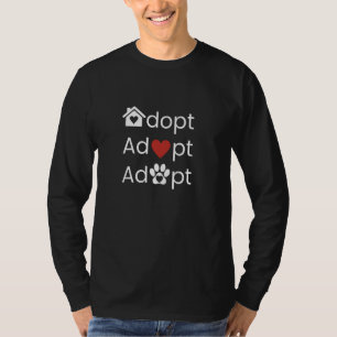 T-shirt Adoptez Ne pas Acheter Animal Rescue Chien Chat Fo