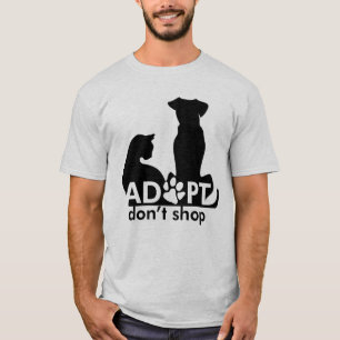 T-shirt Adoptez Ne pas Acheter Chien Chat