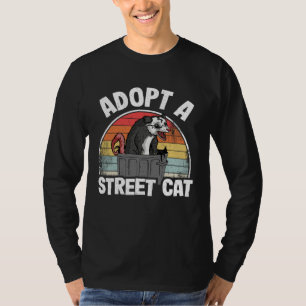 T-shirt Adoptez un chat de rue Opossum Mème Trash Possum