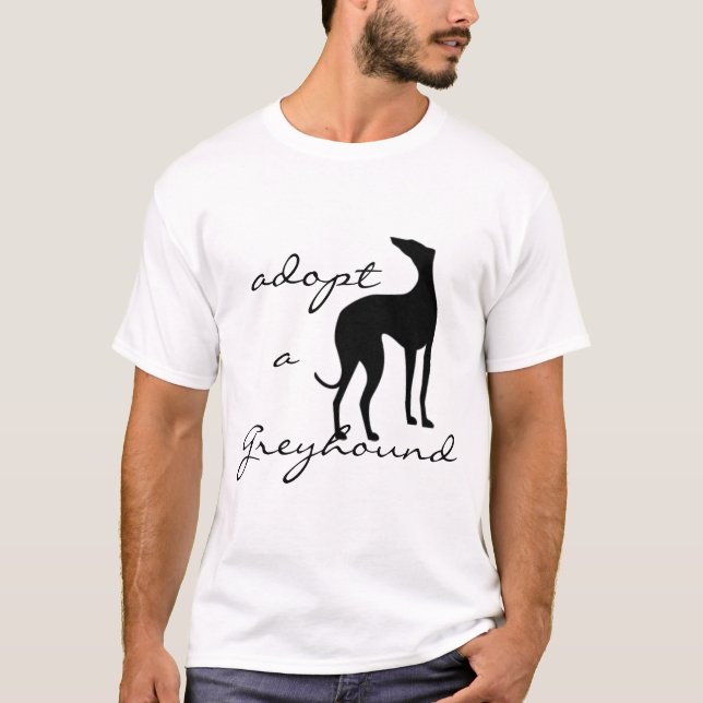 T-shirt Adoptez un chien de lévrier (Devant)