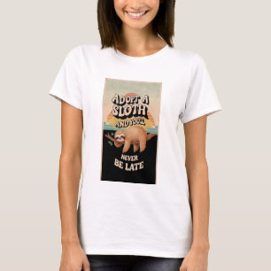 T-shirt Adoptez un paresseux et vous ne serez jamais en re