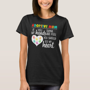 T-shirt Adoption d'une citation de coeur de maman pour les