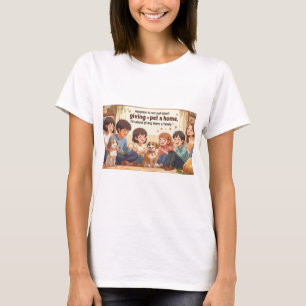 T-Shirt-Adoption T-Shirt - "Donner à un animal de 