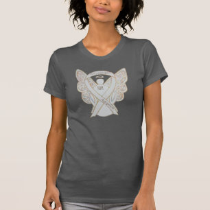 T-shirt Adoption White Awareness Ribbon Angel Custom Shirt